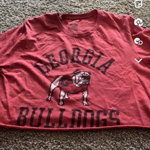 Red bulldogs crop top tshirt